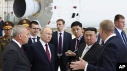 Путин и Ким Чен Ын на космодроме Восточный, сентябрь 2023 года