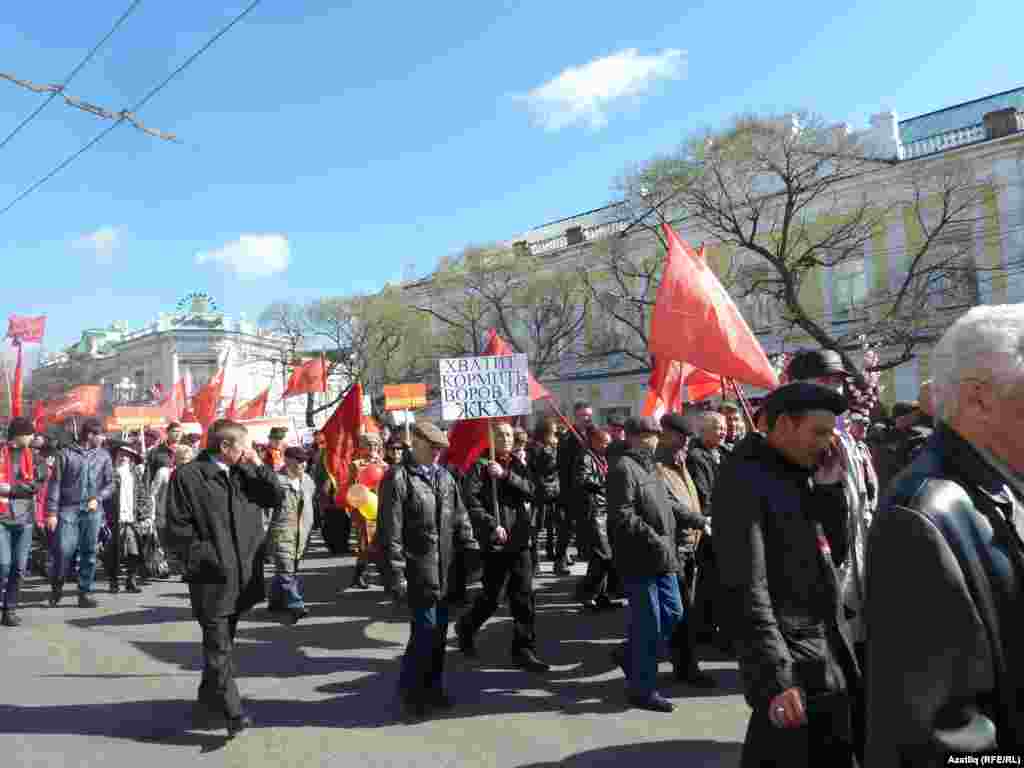 Rusiya, Omsk. 1 May mitinqi.