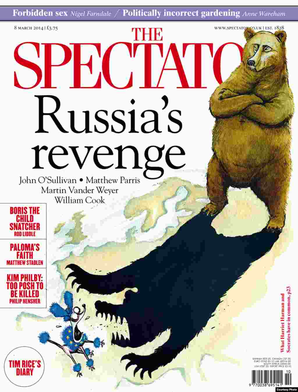 Böyük Britaniyanın The Spectator məşhur &quot;Rus ayısı&quot; simvolikasına qayıdır