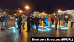 Флешмоб в юбилейный сотый день протестов в Хабаровске