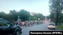 Протест против задержания губернатора, Хабаровск, 14 июля