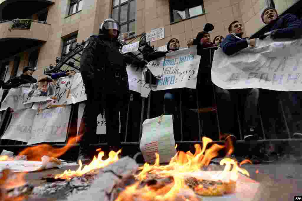 Протестующие у посольства Турции в Москве